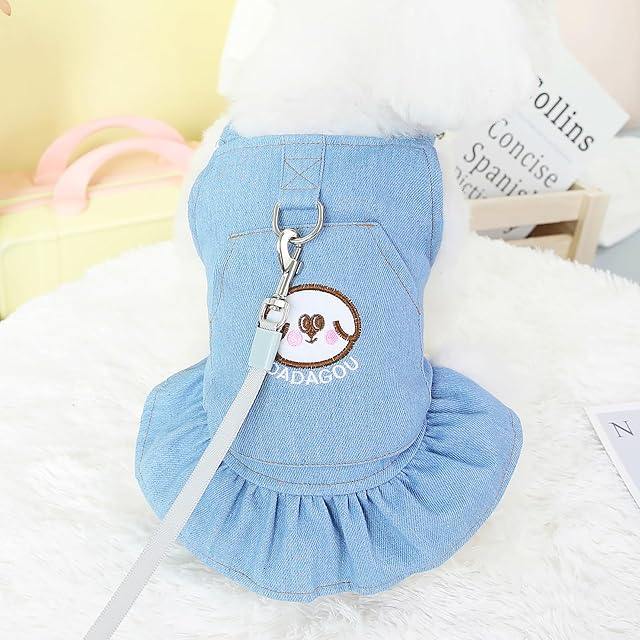 Foto 3 de 6 de Vestido de Perro Lujo de Perro Lindo Patrón Princesa Bodas Vestido de Noche Vaquero Falda de Perro Niña