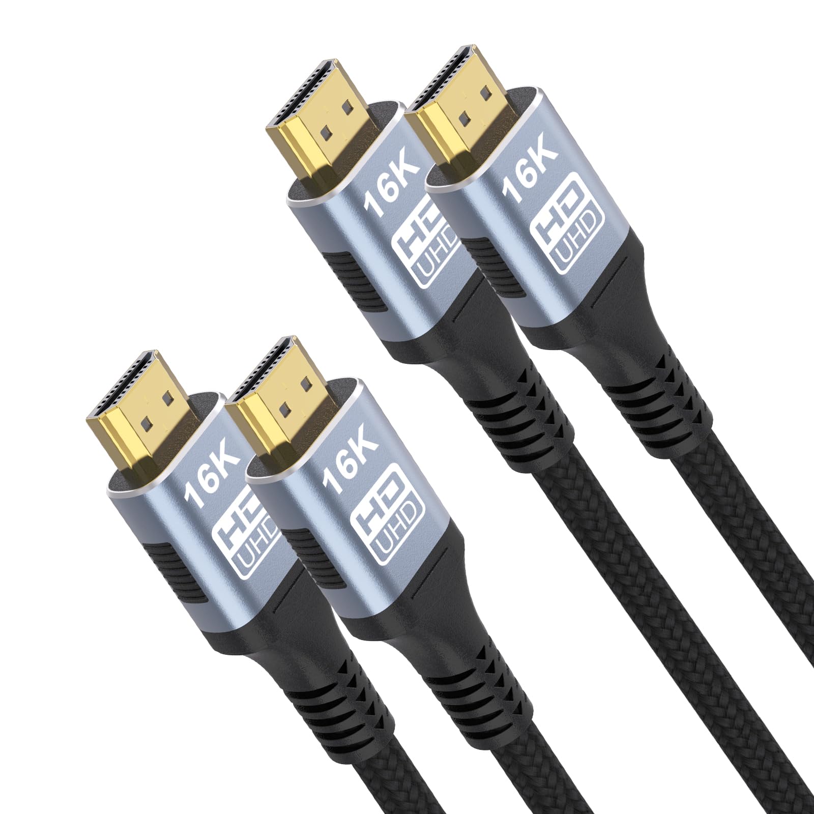 CAKOBLE Cable HDMI 2.2 2m,[2 Pack] 96Gbps Ultra-High-Speed, 16K@60Hz, 12K/10K@120Hz, 8K@240Hz, 4K@360Hz/480Hz, eARC, HDR10+, Dolby, HDCP 2.2, Para hdmi 2.1,PS5, Xbox, Soundbar, Fire TV, Laptop, HDTV