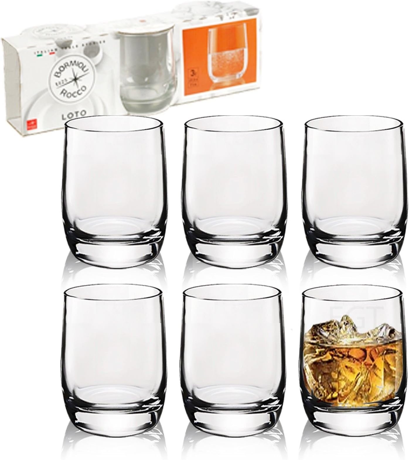 6 x Small Short Tumbler 195ml Bormioli Rocco Cortina Tumbler Glasses