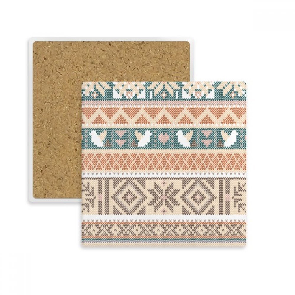 Coaster absorbant multicolor dessous de verre motif géométrique triangle et losange