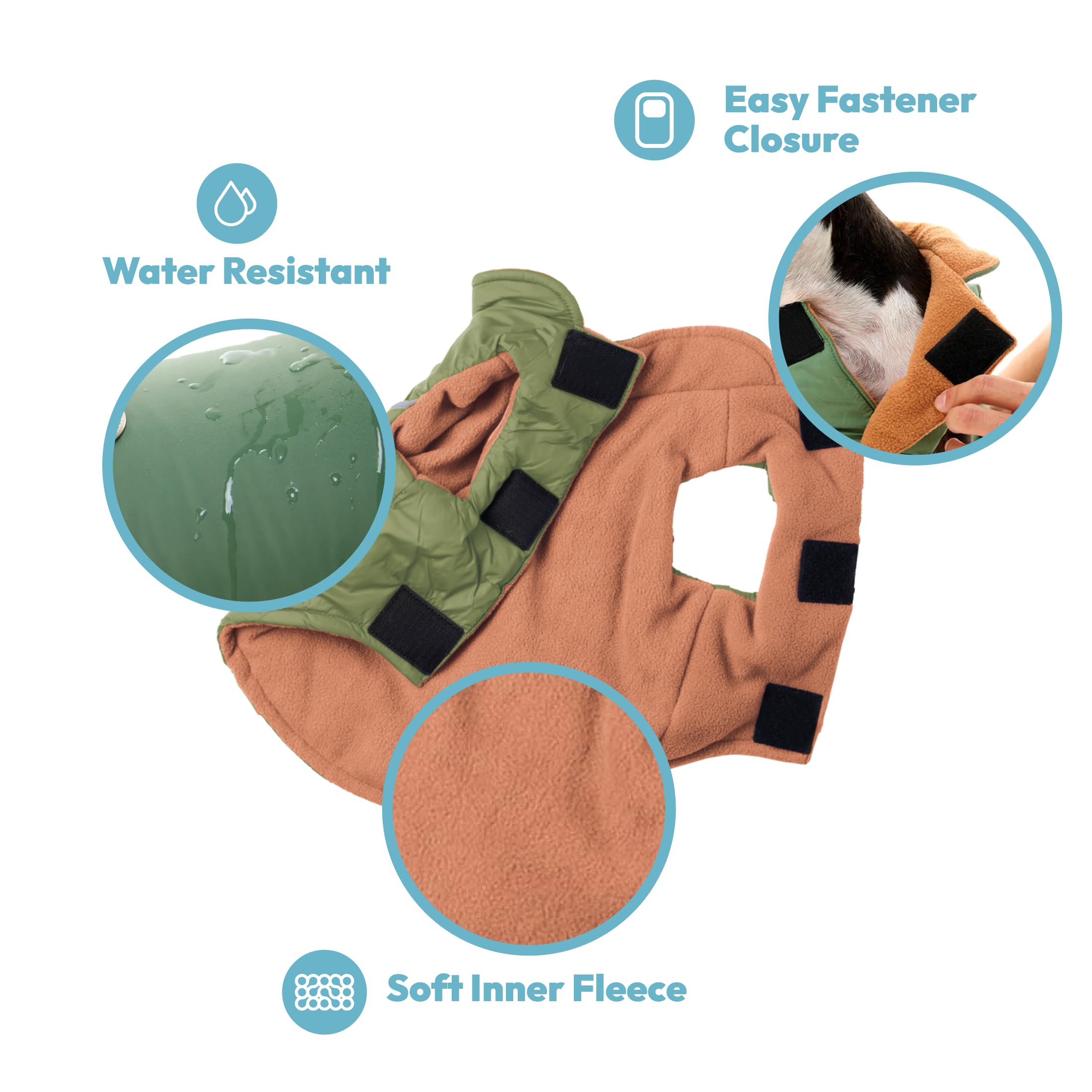 Gooby - Sportweste mit Fleece gefüttert, für kleine Hunde, Kaltwetterjacke, Mantel mit reflektierendem Futter, schwarz, Größe XS