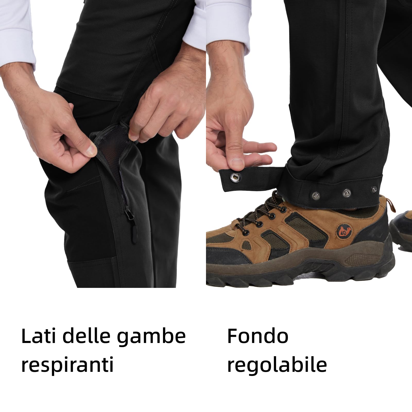 WORK IDEA Pantaloni da Trekking da Donna, Elasticizzati, Slim Fit, Impermeabili, Adatti per attività all'aperto