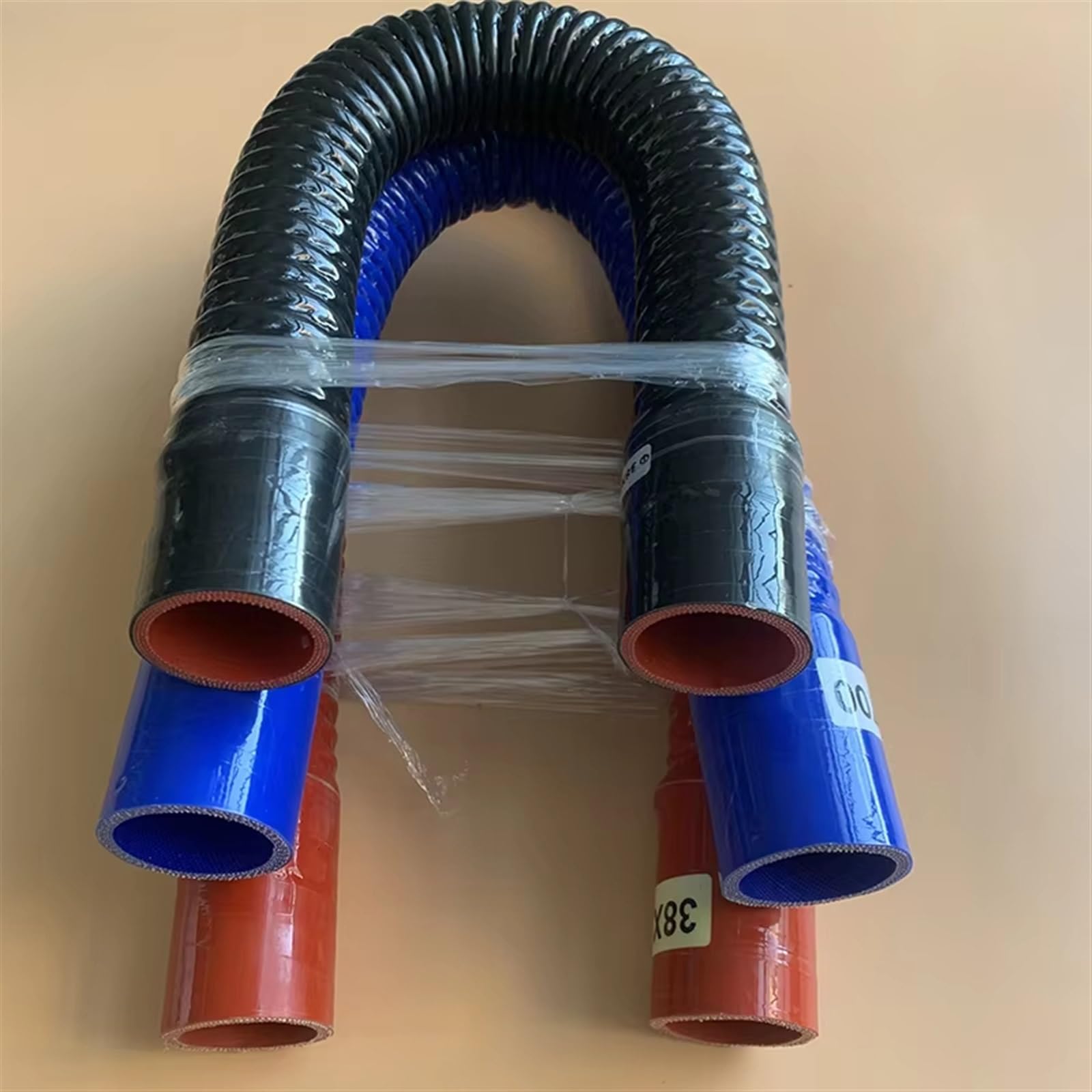 Tuyau D'Admission D'Air Tuyau Flexible En Silicone Universel ID 30-100 Mm Pour Radiateur Pour Admission D'air Joint En Caoutchouc Haute Pression Et Haute Température Durite Admission D'Air(Red and 2 c