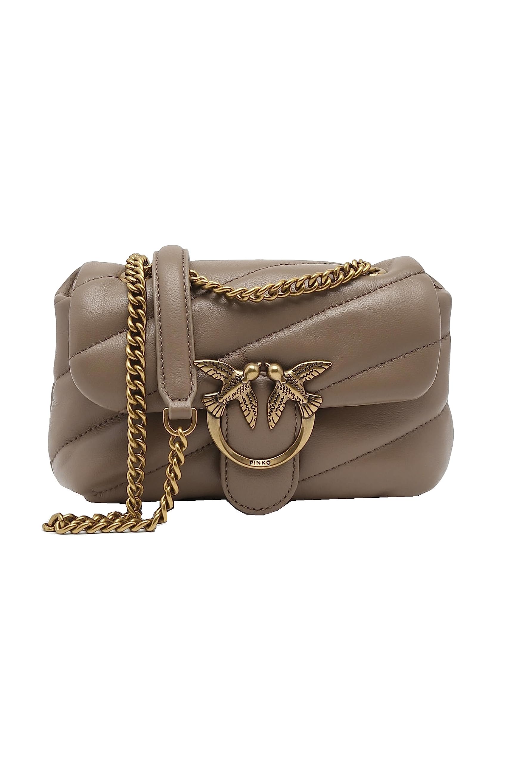 Pinko Women's Baby Love Puff Chevron Leather Bag