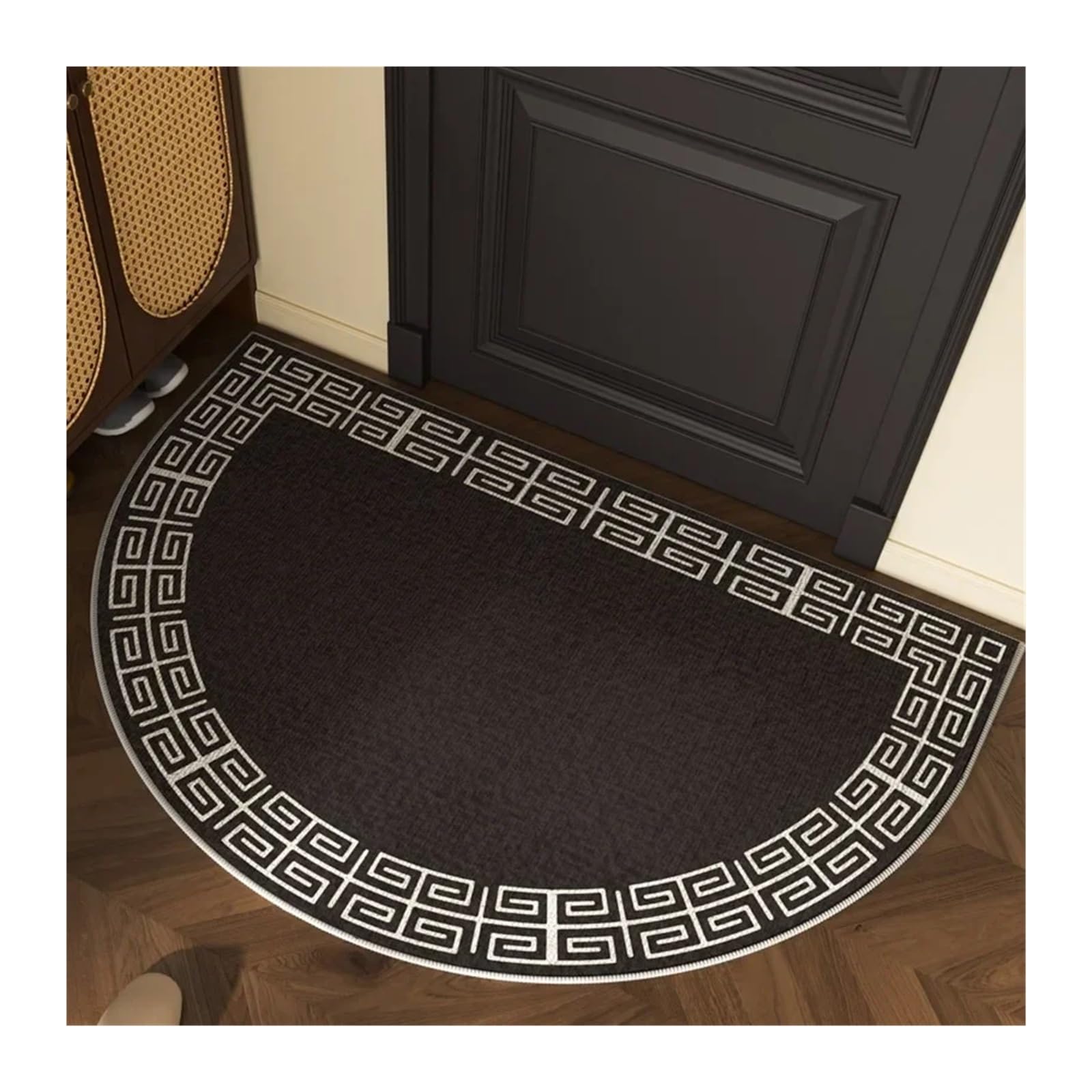Tapis d'entrée anti-saleté tapis de sol demi-lune pour sol propre