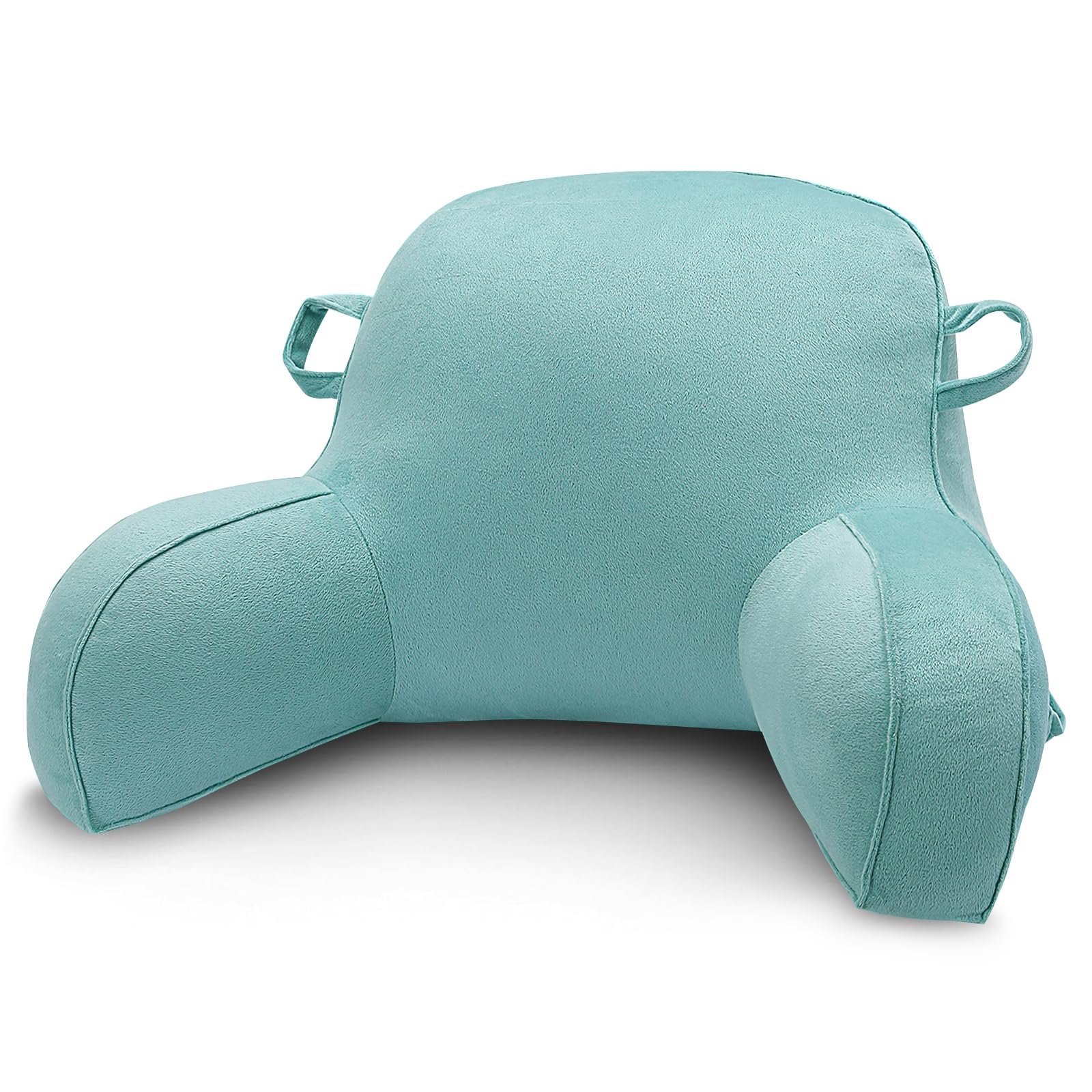 Almohada de Lectura, Cojín Abrazable con Soporte para la Espalda para Sentarse en la Cama, Silla y Sofá, Cojín de Lectura para Adultos, Adolescentes, Almohada de Respaldo con Funda Extraíble (Verde)
