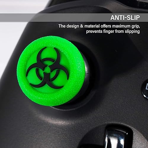 Miniatura 8 de FPS Thumbstick Extender & 3D Texture Rubber Silicone Grip Cover 2 Sets for Xbox Series XS & Xbox One Controller(BioH Green)