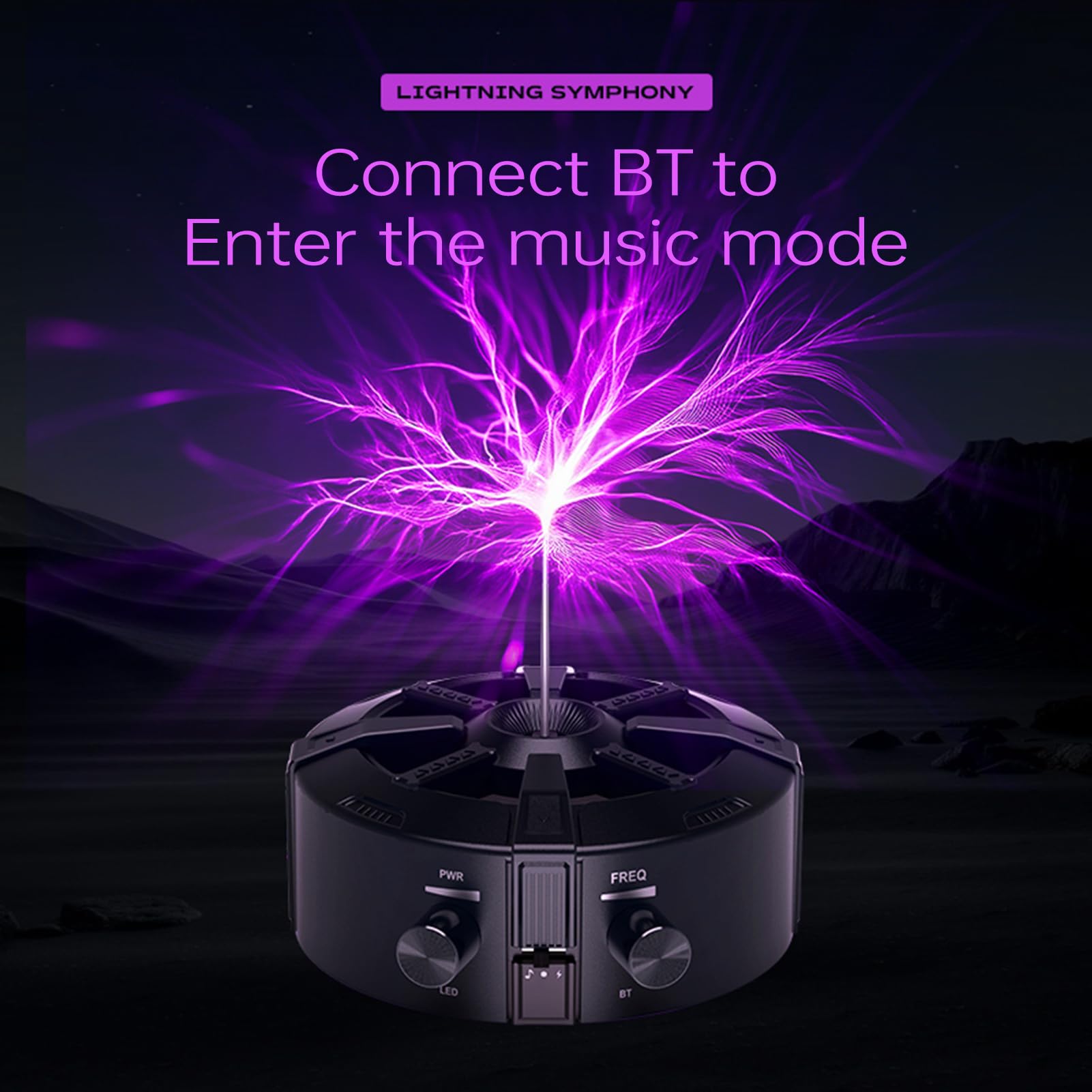 Weytoll Coil-Testlass Coil, Altoparlanti, Lettore Musicale BT per Esperimenti Scientifici, Lezioni di Studenti, Decorazione della Casa (Plug)
