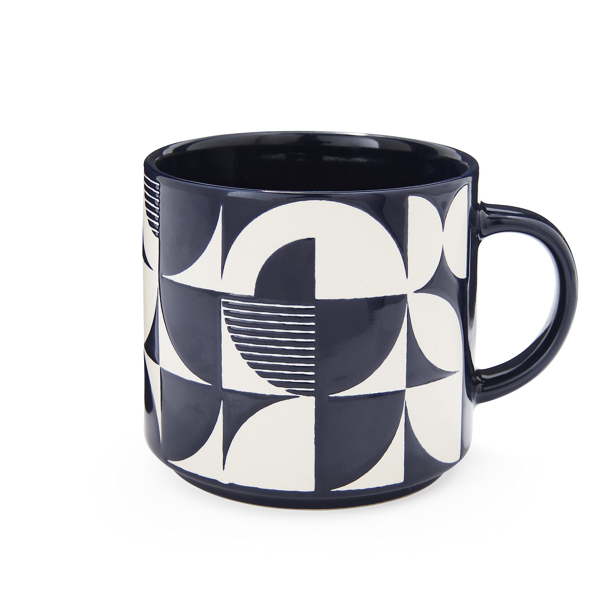 Cooksmart Bauhaus Geo Stacking Coffee Mug for Tea and Hot Drinks