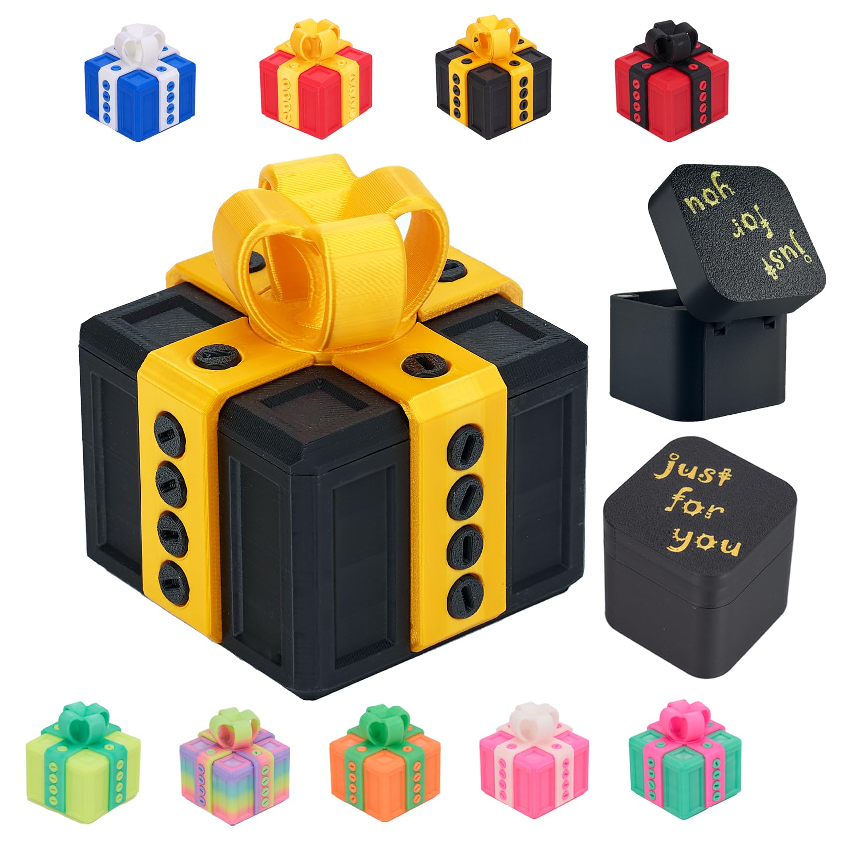 Annoying Gift Box with Screws,Includes Finger Box Inside,Prank Pop-up Finger Fun Gag Novelty Gift,Glow in The Dark Color,Take-Apart Puzzle Surprise
