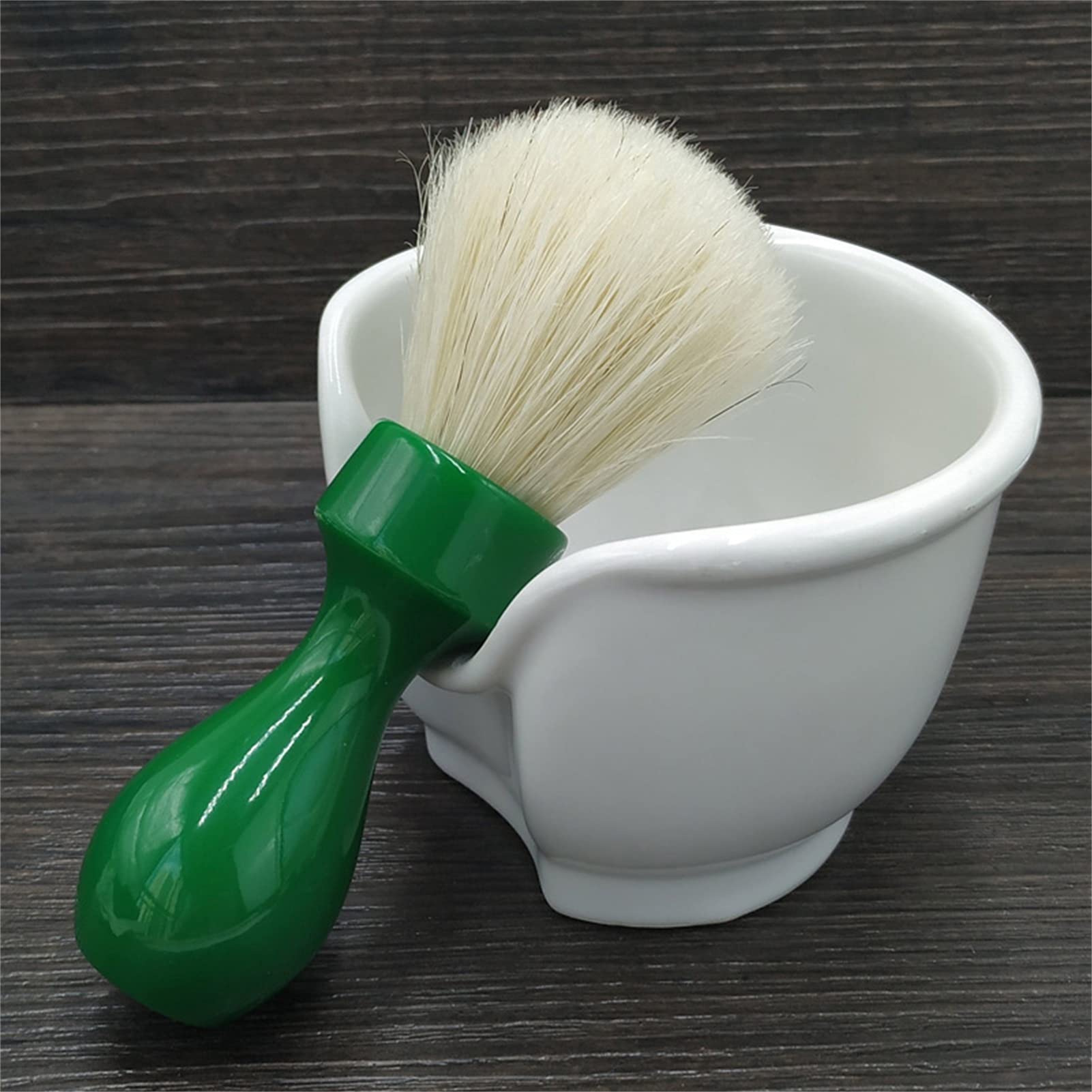 Pennello da Barba Fatto a Mano Alta qualità Barba Schiuma Spazzola Manico in Resina Uomo Pennello da Barba Bagnato