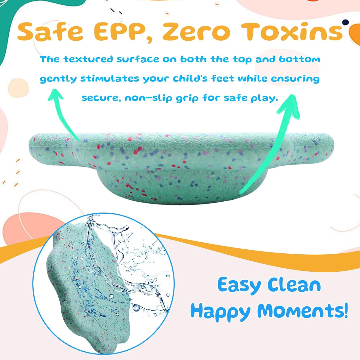 EPP Balance Board Kids for Stepping Stones for Kids - Foam Toddler Balance Board for Sensory Training Indoor Outdoor for Boys Girls