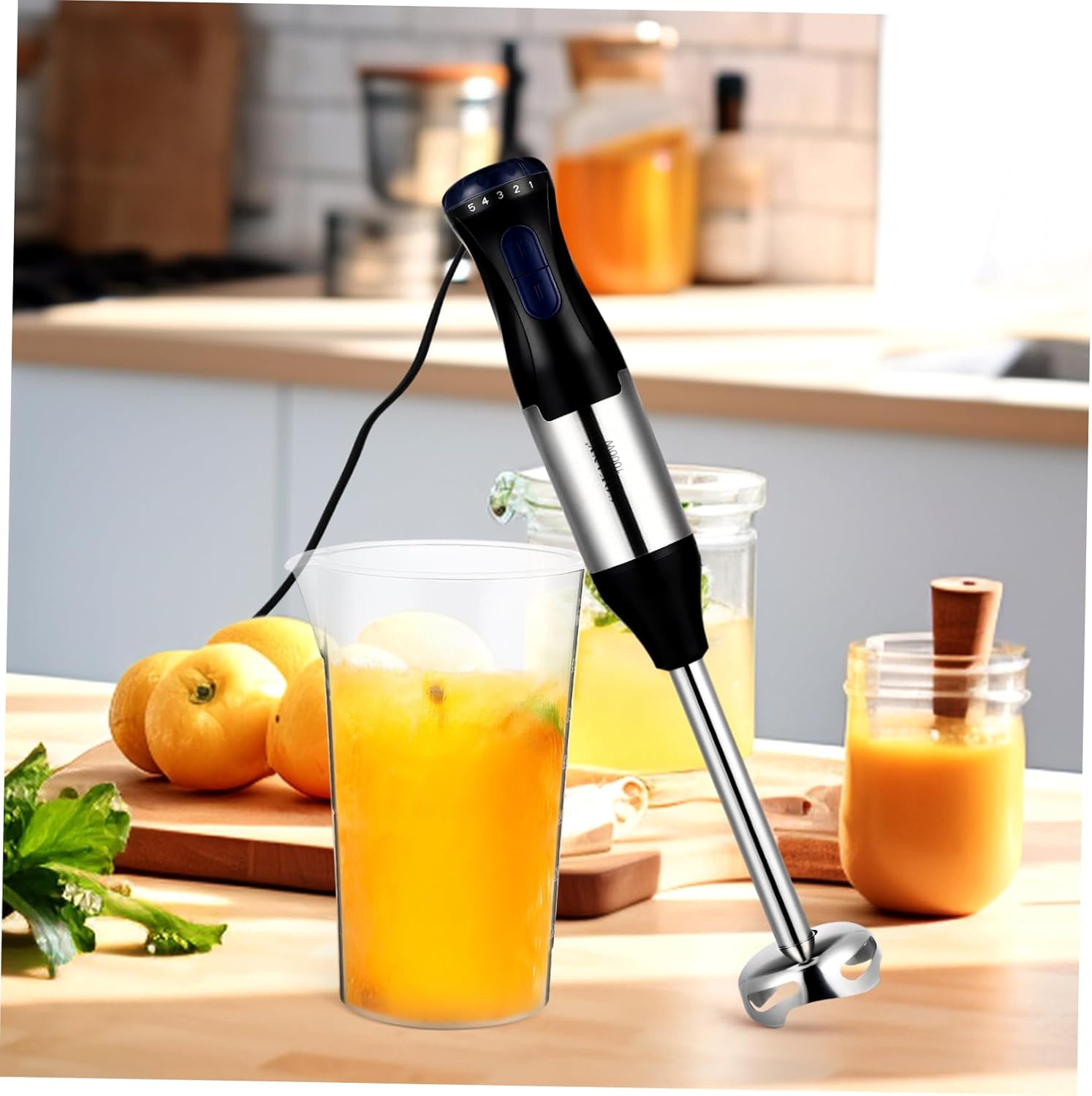 304 Stainless Steel Hand Blender Mixer | 4-in-1 Multifunctional Electric Whisk for Cooking and Smoothies | Handheld Mixer Whisk | Hand Mixer Electric Whip