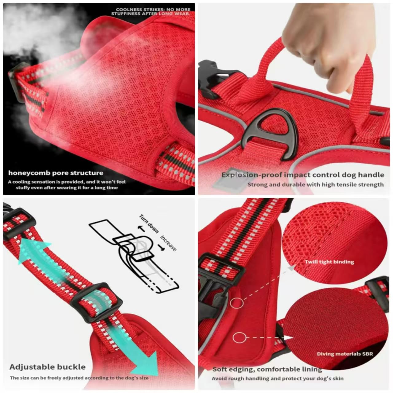Este arnés antitirones está diseñado específicamente para Beauceron. Cuenta con un asa y un diseño Tipo Chaleco Reflectante Ajustable. Black S