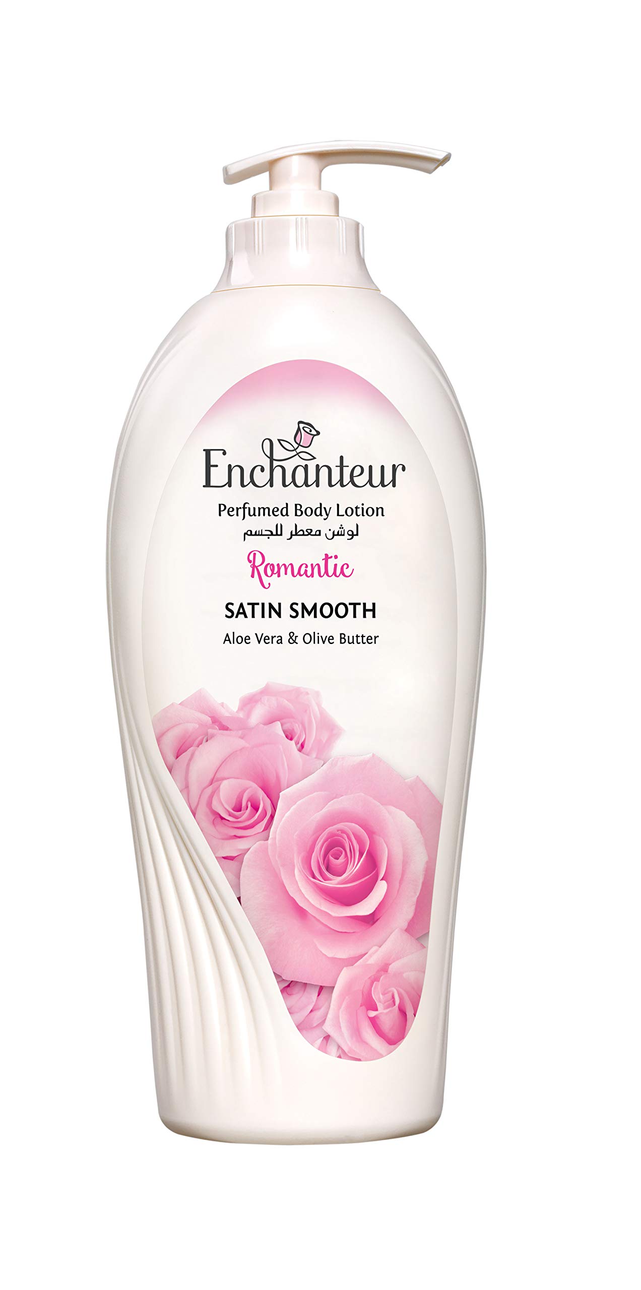 Enchanteur Romantic Perfumed Body Lotion, 500ml, with Aloe Vera & Olive Butter for Silky Smooth Skin
