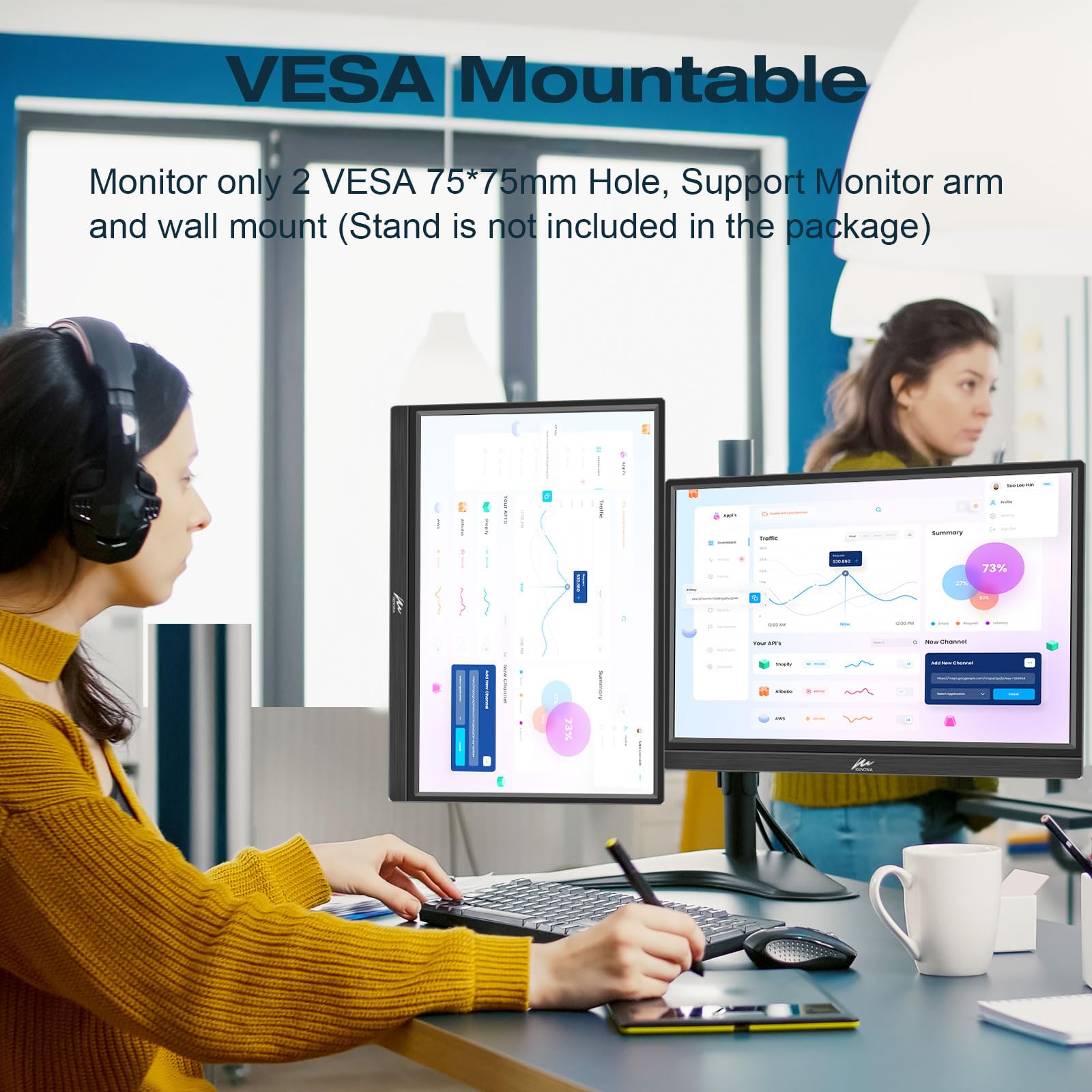 Amazon.co.jp: Kenowa Mobile Monitor, 16 Inch, 1920 x 1200 IPS