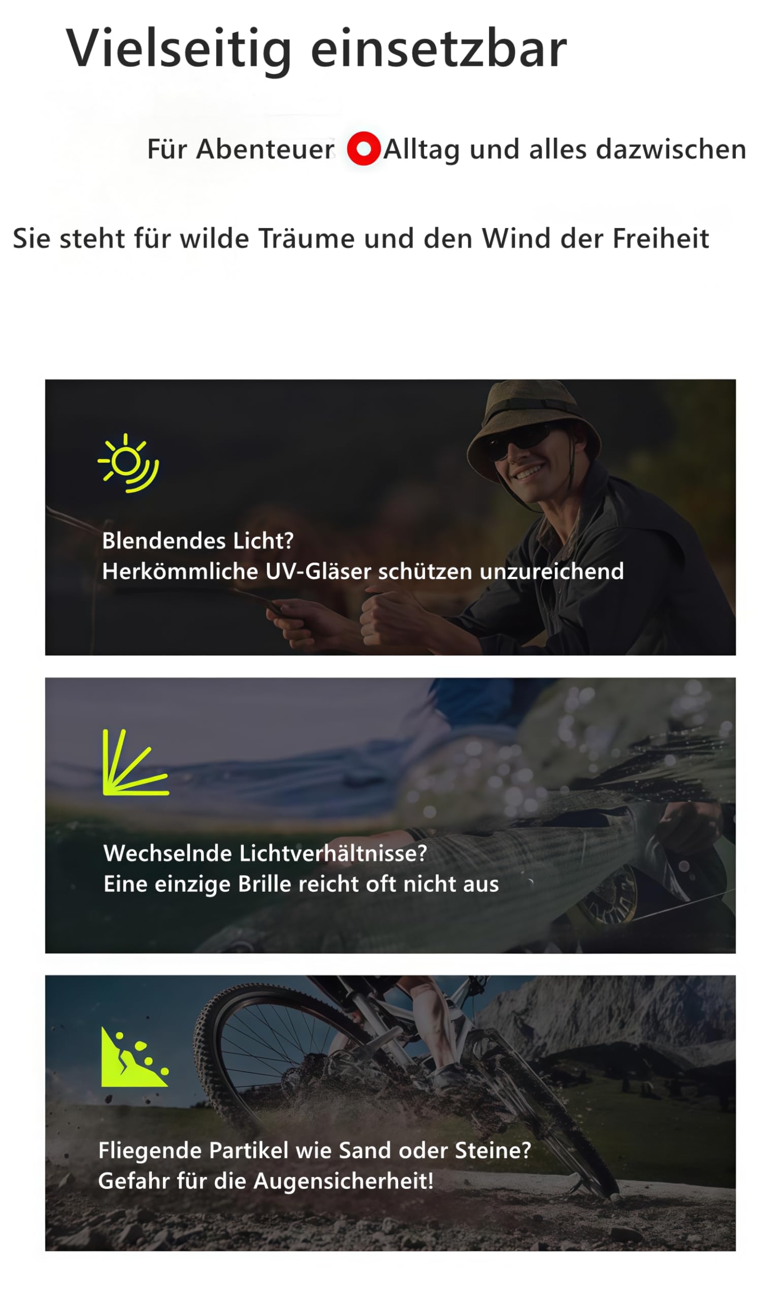 9-stufig verstellbare runde polarisierte Sonnenbrille für Herren | Autofahren, Angeln, Reisen | ND-Linse mit UV400-Schutz,verstellbare Linsen