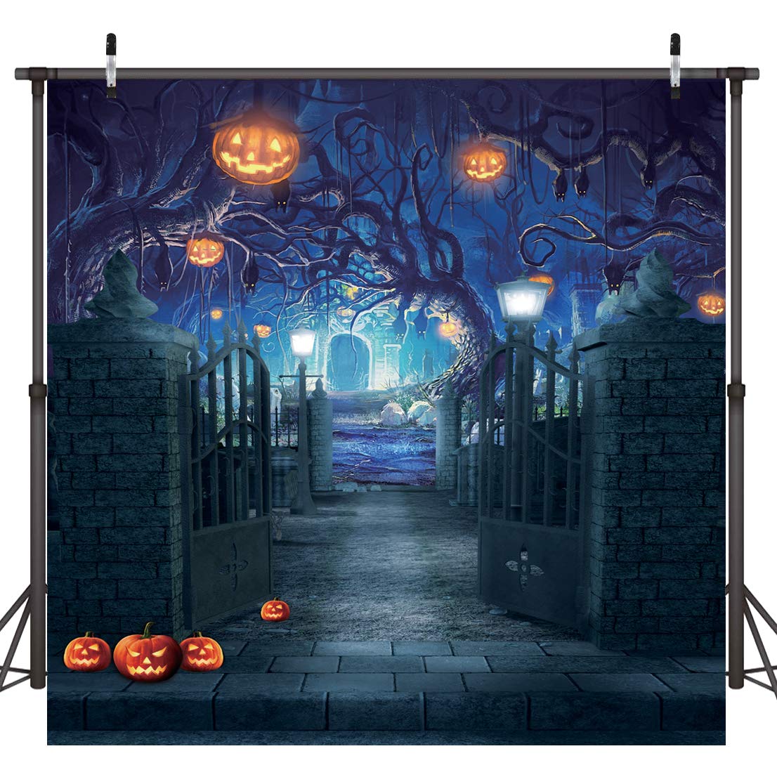 Dudaacvt 8x8ft Halloween Photography Backdrops Halloween Decorations Backdrop for Photography Horrib