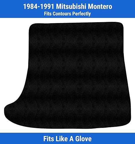 Miniatura 2 de Tapete de carga y maletero, color negro, compatible con Mitsubishi Montero 1991 1990 1989 1988 1987 1986 1985 1984