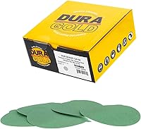 Vista 9 de Dura-Gold Discos de lija PSA de película verde de 5 pulgadas, grano 180 (caja de 50), discos de papel de lija autoadhesivos con parte trasera