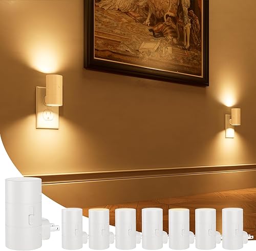 Miniatura 15 de NIORSUN Luces nocturnas enchufables en la pared, regulables con 3 modos de color y sensor de encendido/apagado automático, luz nocturna ultradelgada