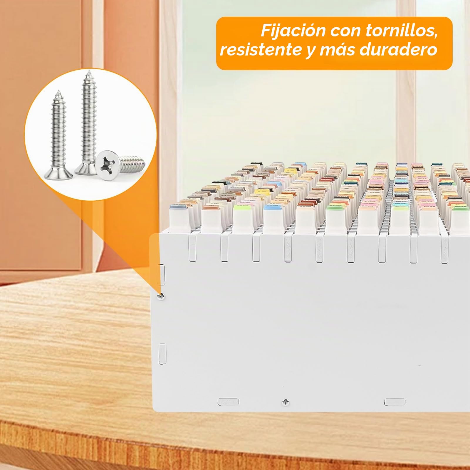 Organizador de Rotuladores para 240 Lápices, PVC Portalápices de Escritorio