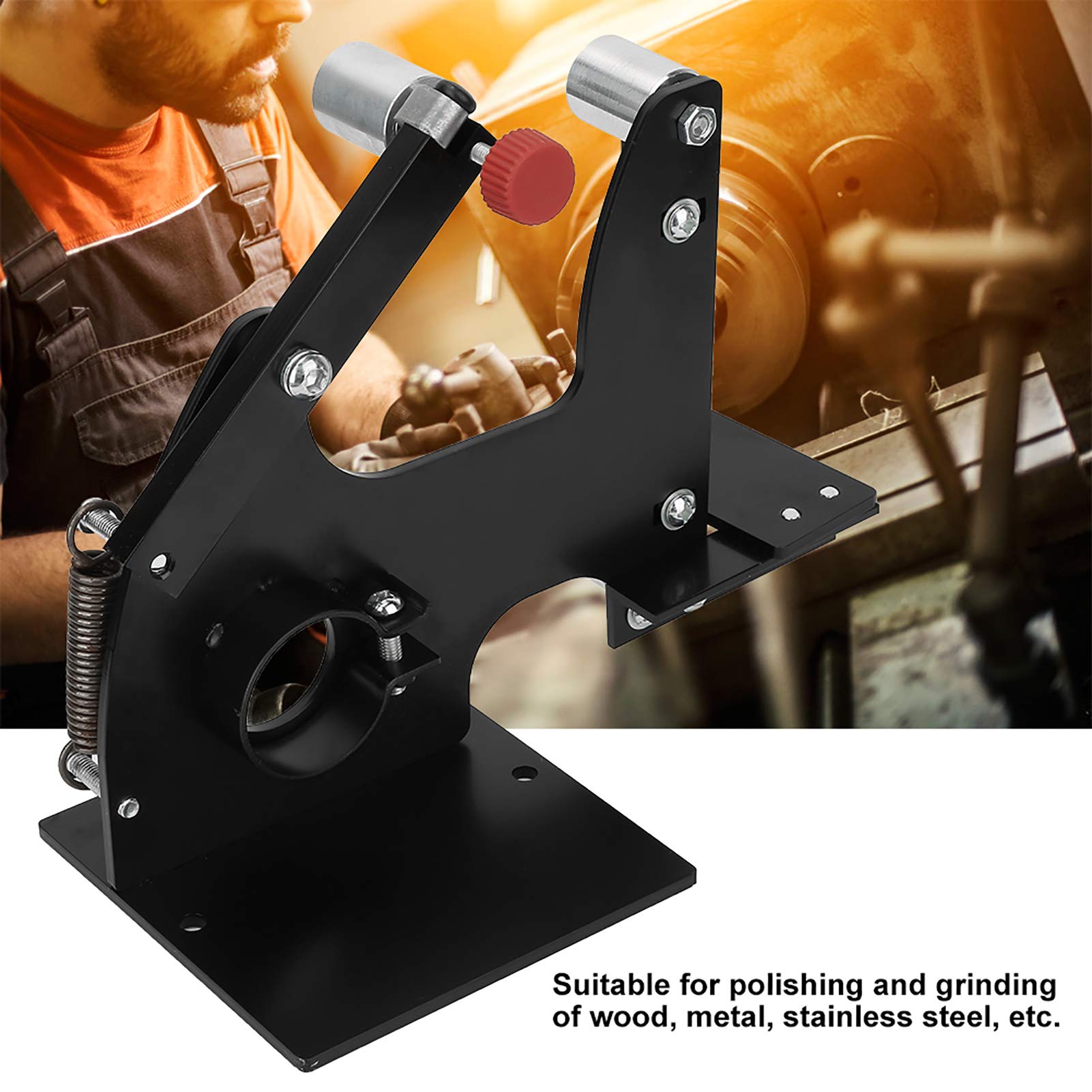 Adaptador de correa de lijado conjunto profesional de conversión de servicio pesado con lijadora de ángulo de la banda para madera de metal de acero inoxidable pulido de aluminio