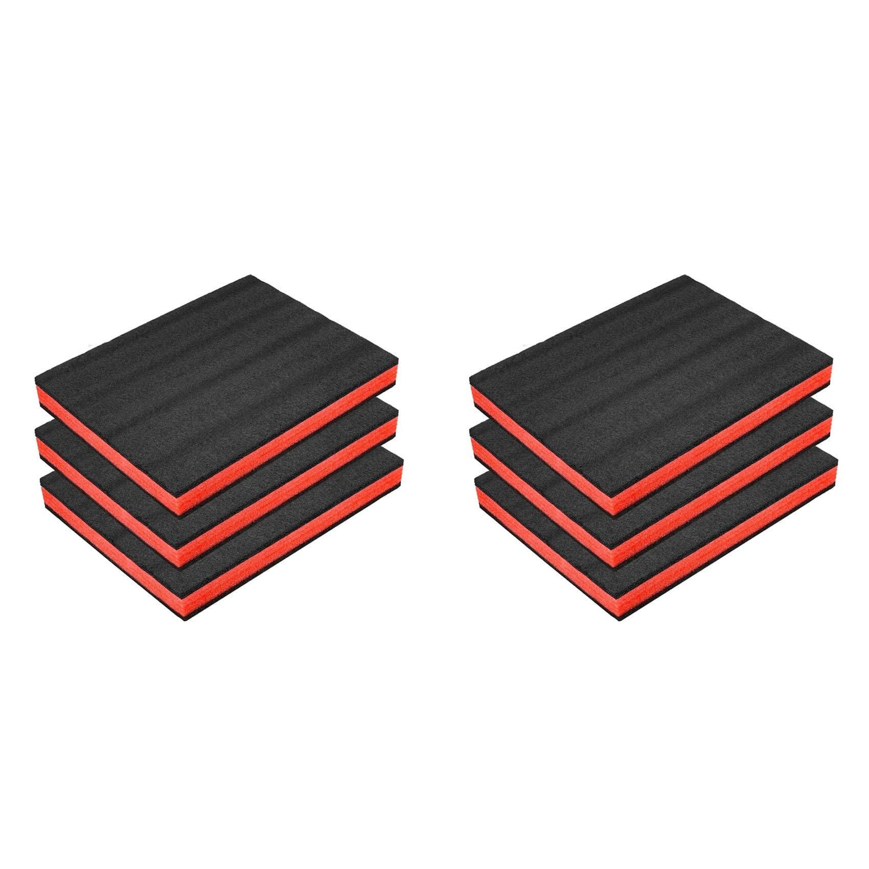 Jnchdghwa Black 6Pcs Cuttable Polyurethane Foam Sheets,Polyethylene Tool Foam Sheets,Drawer Liner,Toolbox And Storage Tool Shadow
