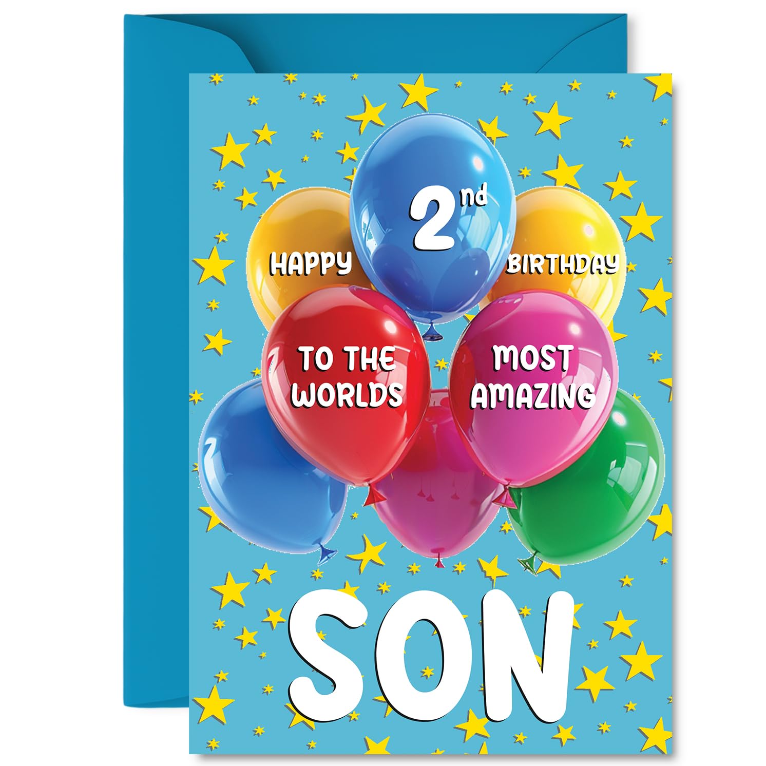 Son 2nd Birthday Card, Worlds Most Amazing