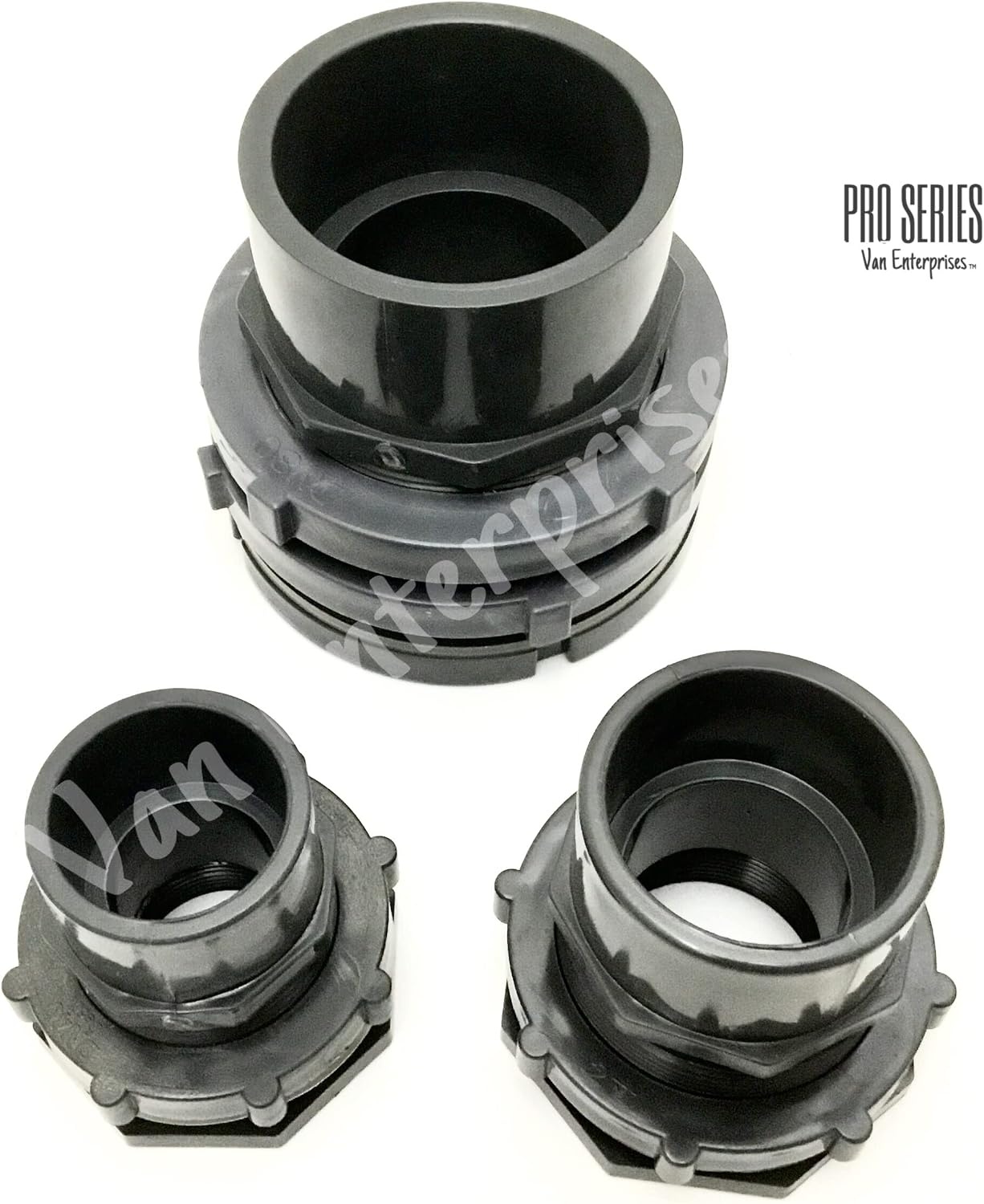 2" Bulkhead Tank Fitting Adapter with 2" SCHEDULE 80 Male Adapter Kit for Rain Barrels, Aquariums, Water Tanks, Ponds