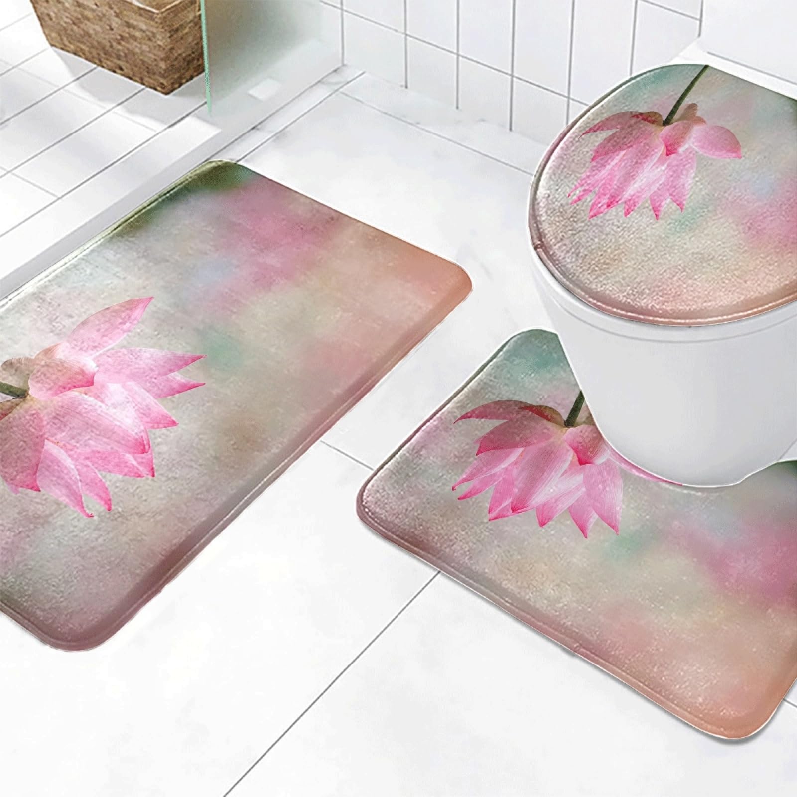 Tapis de bain antidérapant rose pour créer une ambiance cocooning dans votre chambre ou salon