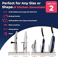 Vista 6 de Better Things Home 14+ Dual Pan and Pot Lid Organizer Rack Set for Cabinet - Includes 1 Large Rack & 1 Compact Rack for Bakeware, Lids & Pans