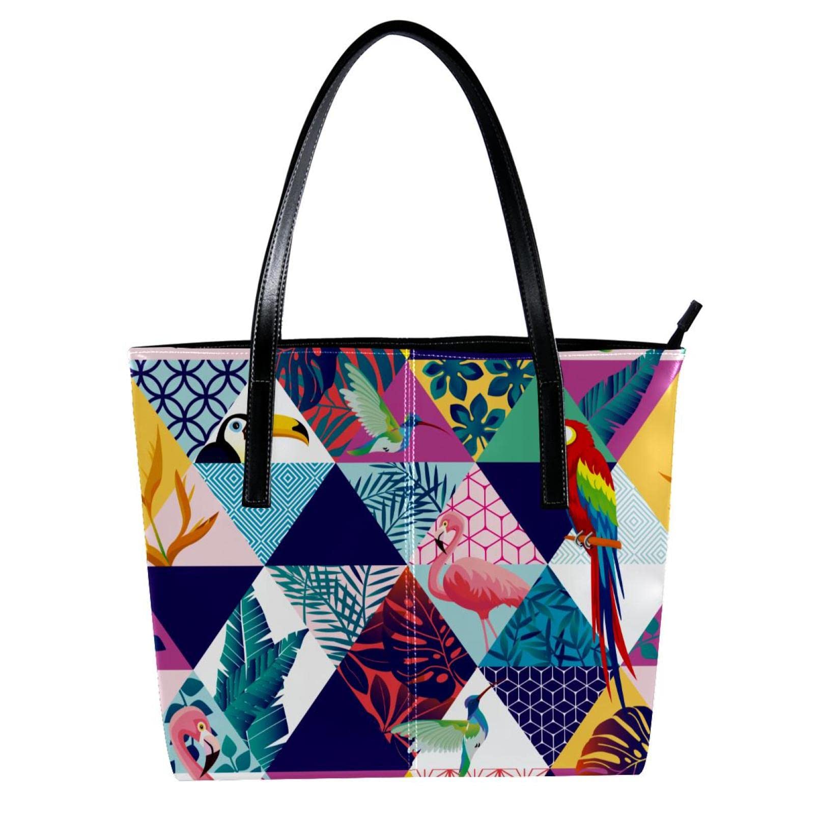 Bolso de hombro ligero casual para la escuela, bolso de profesor, bolso de mano, bolso de mano con diseño de flamenco, geometría, Varios colores