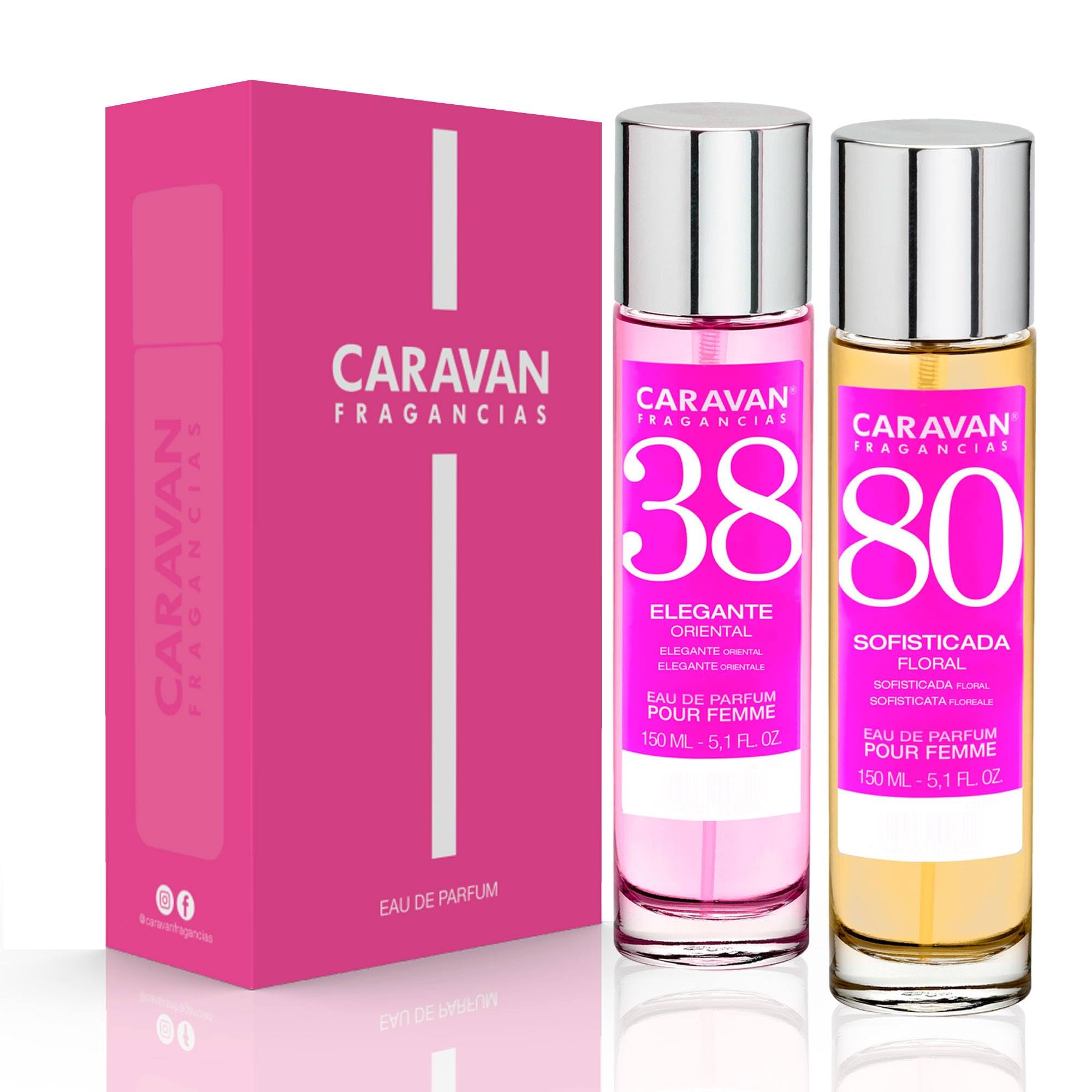 CARAVAN FRAGANCIAS - CAJA DE REGALO con 2 Perfumes: Nº80 y Nº38 de 150 ml, para mujer