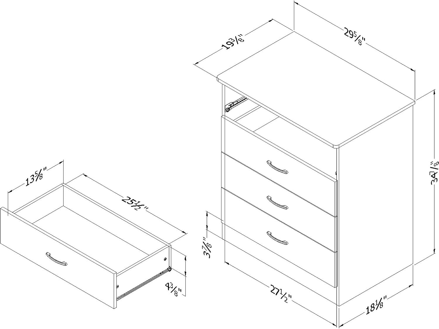 South Shore Libra 4-Drawer Chest, Royal Cherry