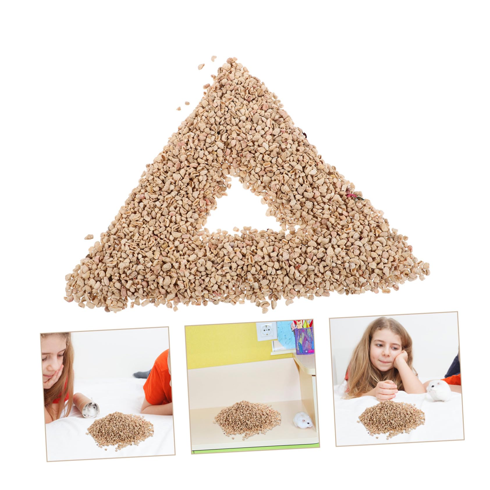 BESPORTBLE 1000g Lettiera di Mais Naturale Pannocchie di Mais per Piccoli Animali Materiale per Lettiera per Criceti e Conigli Decorazione per Habitat da Interno Facile da Pulire