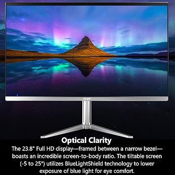 acer Aspire C24-1300-UR31 AIO Desktop | 23.8 Full HD IPS Display | AMD Ryzen 3 7320U Quad-Core Processor | AMD Radeon 610M Graphics | 8GB LPDDR5 | 512GB PCIe SSD | Wi-Fi 6E | Windows 11 Home