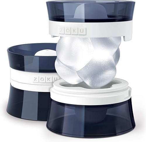 ZOKU Moldes de silicona para hielo, juego de 2 moldes de hielo apilables en forma de gato, mantiene las bebidas frías durante más tiempo con menos