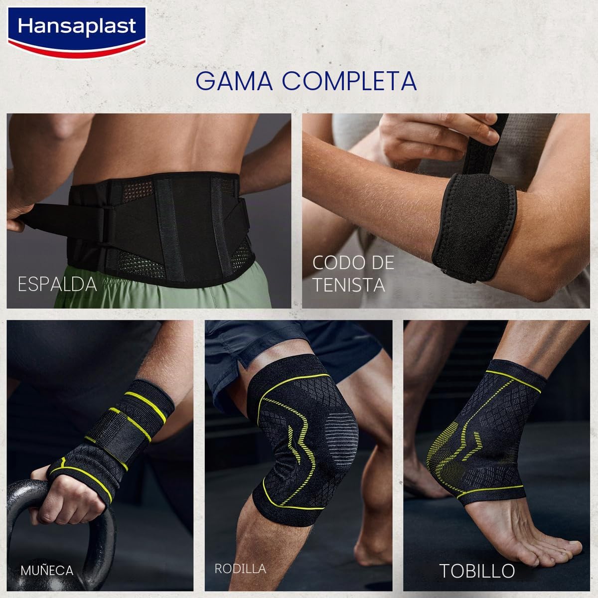 Hansaplast Protective - Vendaje de apoyo para espalda con nivel de compresión individual, para reducir el dolor, talla única, ajustable