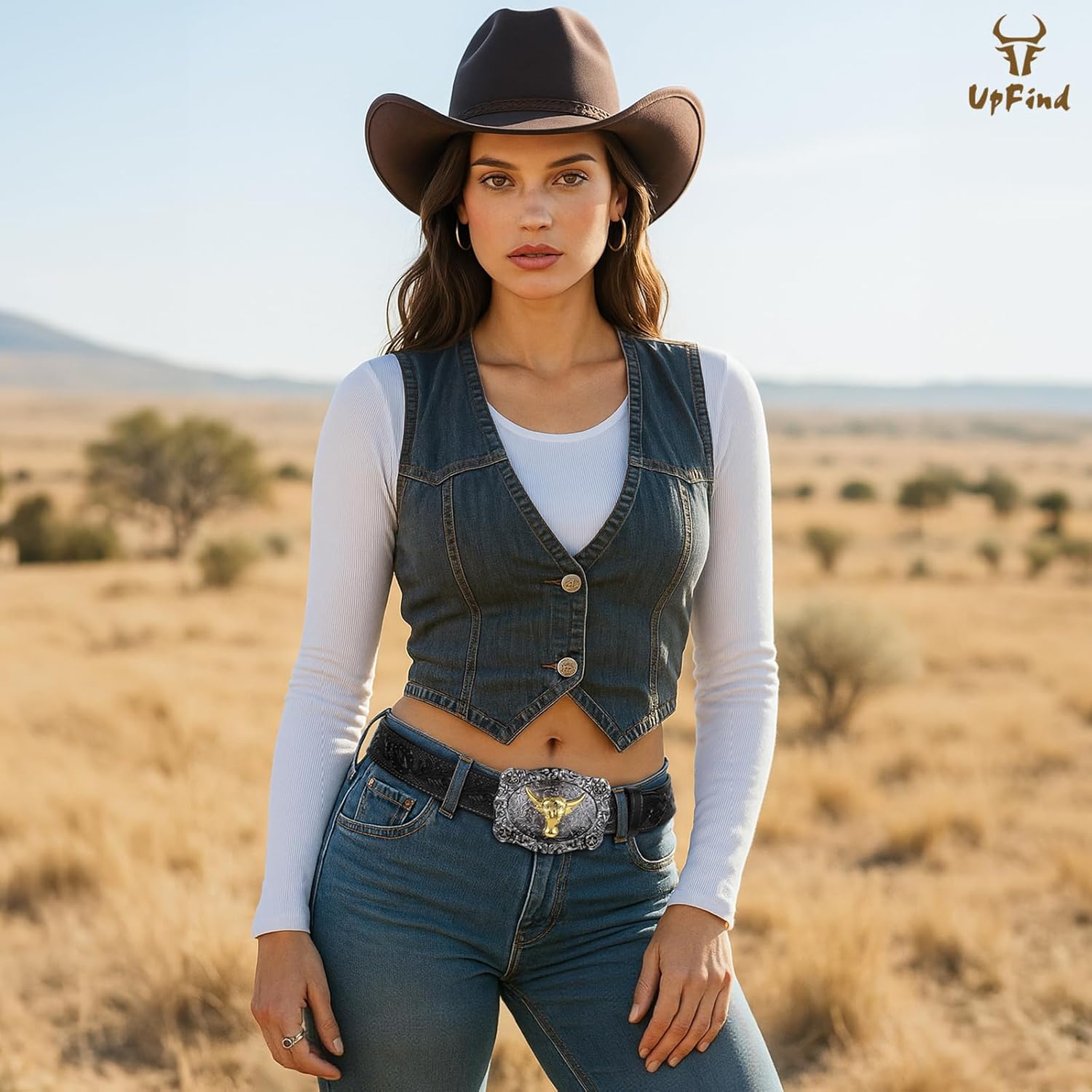 Women Men Western Belts Engraved Leather Cowgirl Cowboy Belt with Silver Longhorn Bull Buckle for Jeans Dresses - Image 2