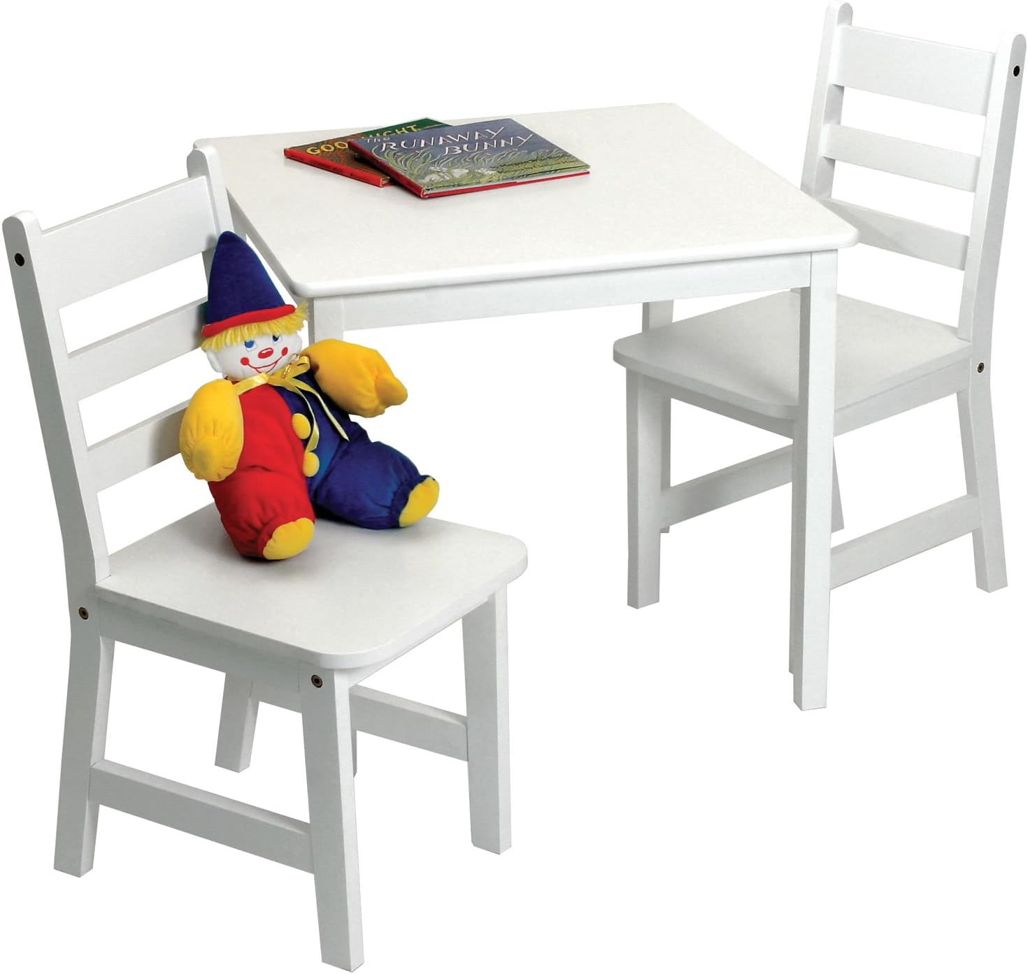 Amazon.com: Ikea LÄTT children's table with 2 chairs, white/pine : Home ...