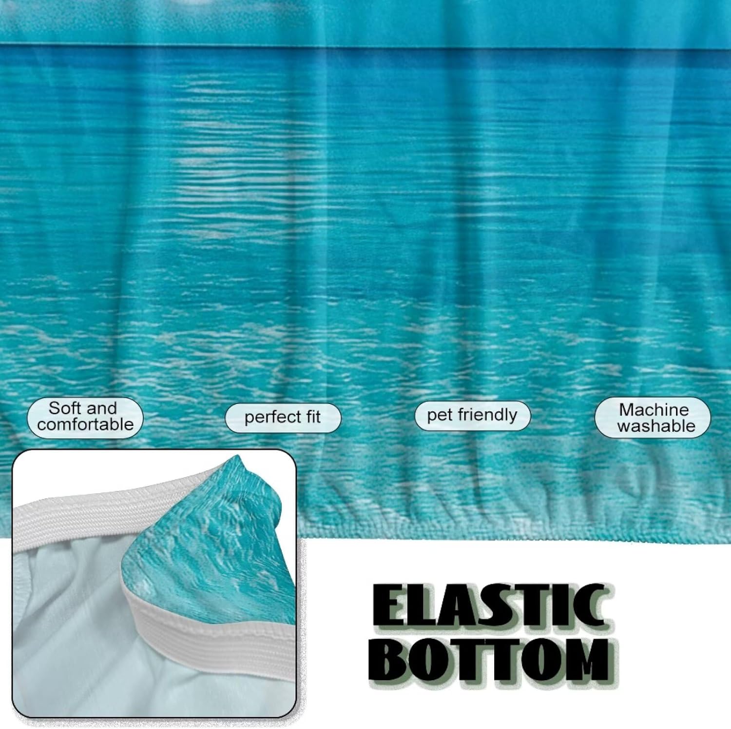 Xoenoiee Futon Sofa Bed Cover Stretch Armless Futon Slipcover Washable Elastic Sofa Couch Covers Home Furniture Protector, Starfish Sea Beach