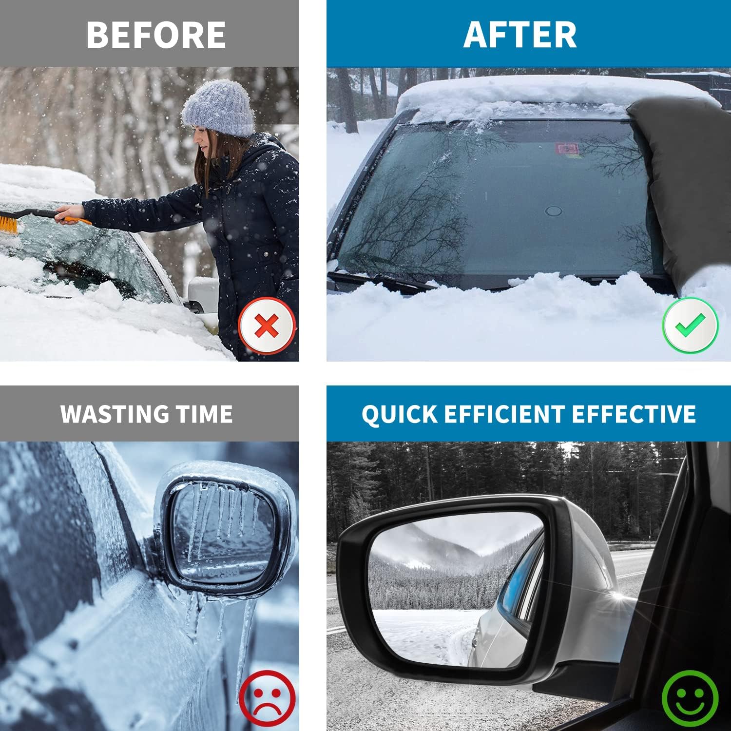 YSOLDA Auto Frontscheibenabdeckung Winter Für Seat Arona 2021, Frostabdeckung Scheibenabdeckung Frontscheib Frostschutz Gegen Schnee EIS UV,C/150 * 145 * 114.5cm