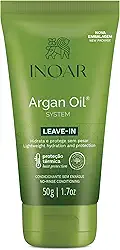 Inoar, Leave-in Argan Oil – Hidratação, Brilho e Ação Antifrizz com Óleo de Argan para Todos os Tipos de Cabelo - 50g