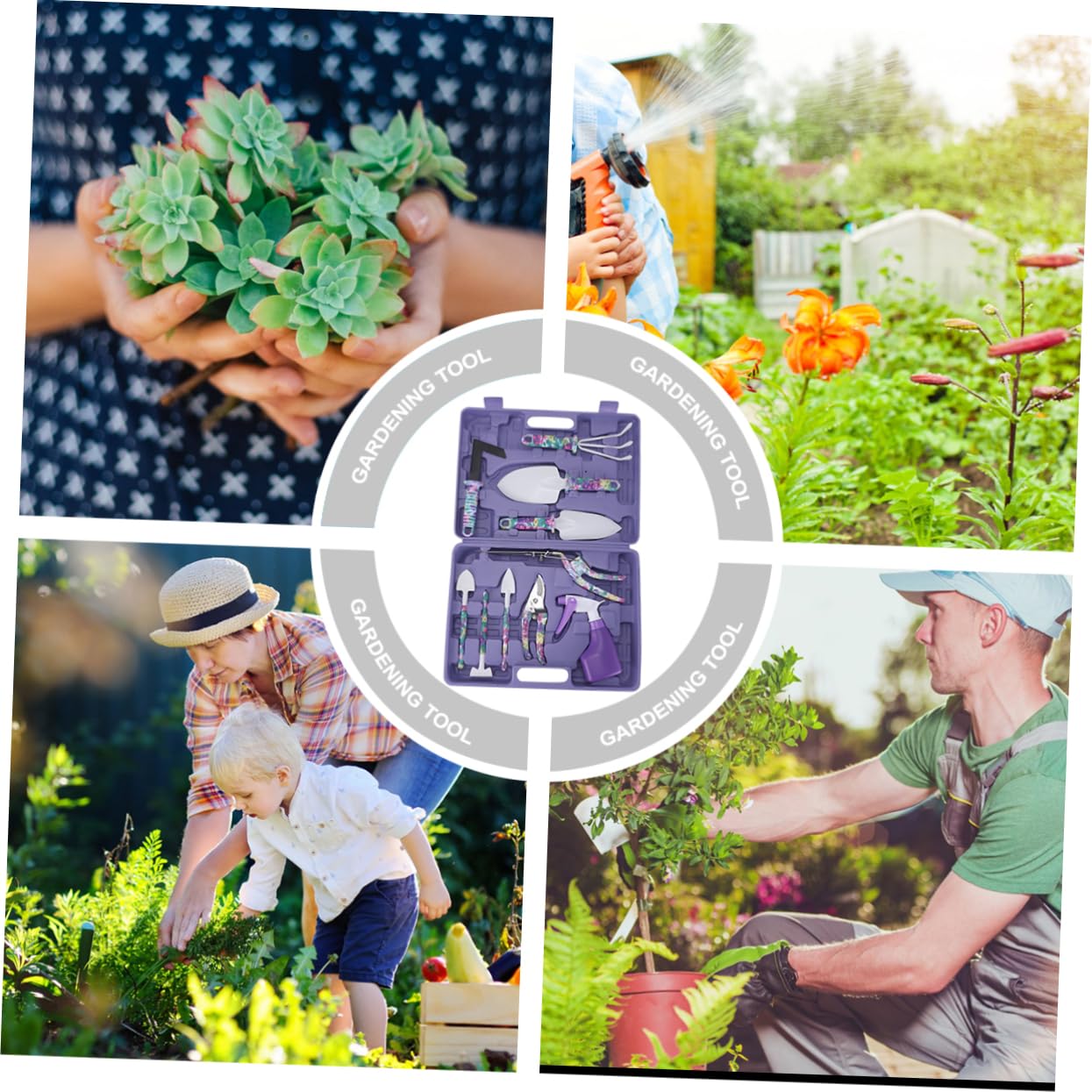 Toddmomy 10pièces Kit Outils De Jardinage à Main avec Pelle Truelle Râteau Et Cisailles pour Ameublir Le Sol Et Cultiver Légumes Et Fleurs