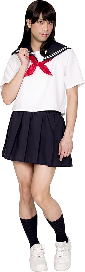 Amazon Party City 女装man コスプレ 純情セーラーman ユニセックス 白 紺 おもちゃ おもちゃ