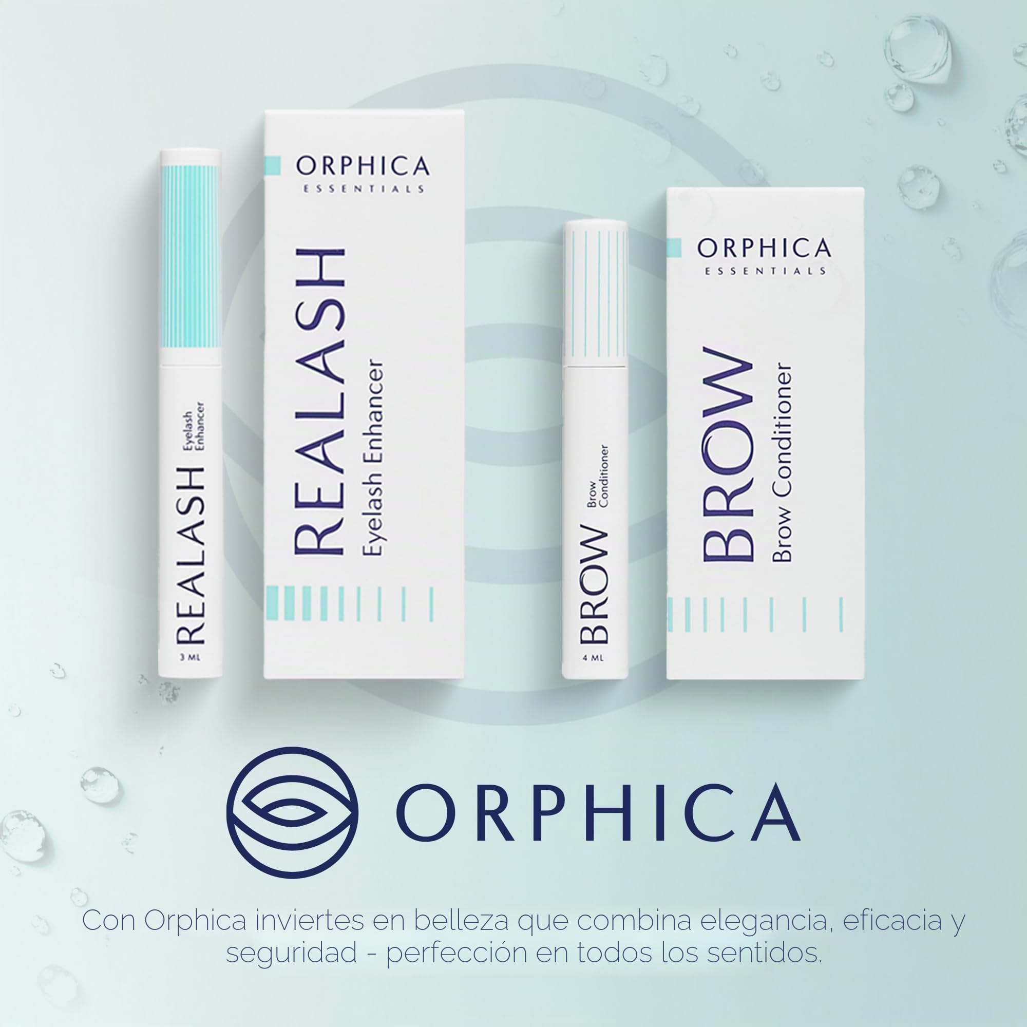 Orphica Realash & Brow Set – Acondicionador Fortalecedor de Cejas 4 ml + Acondicionador Alargador y Densificador de Pestañas 3 ml
