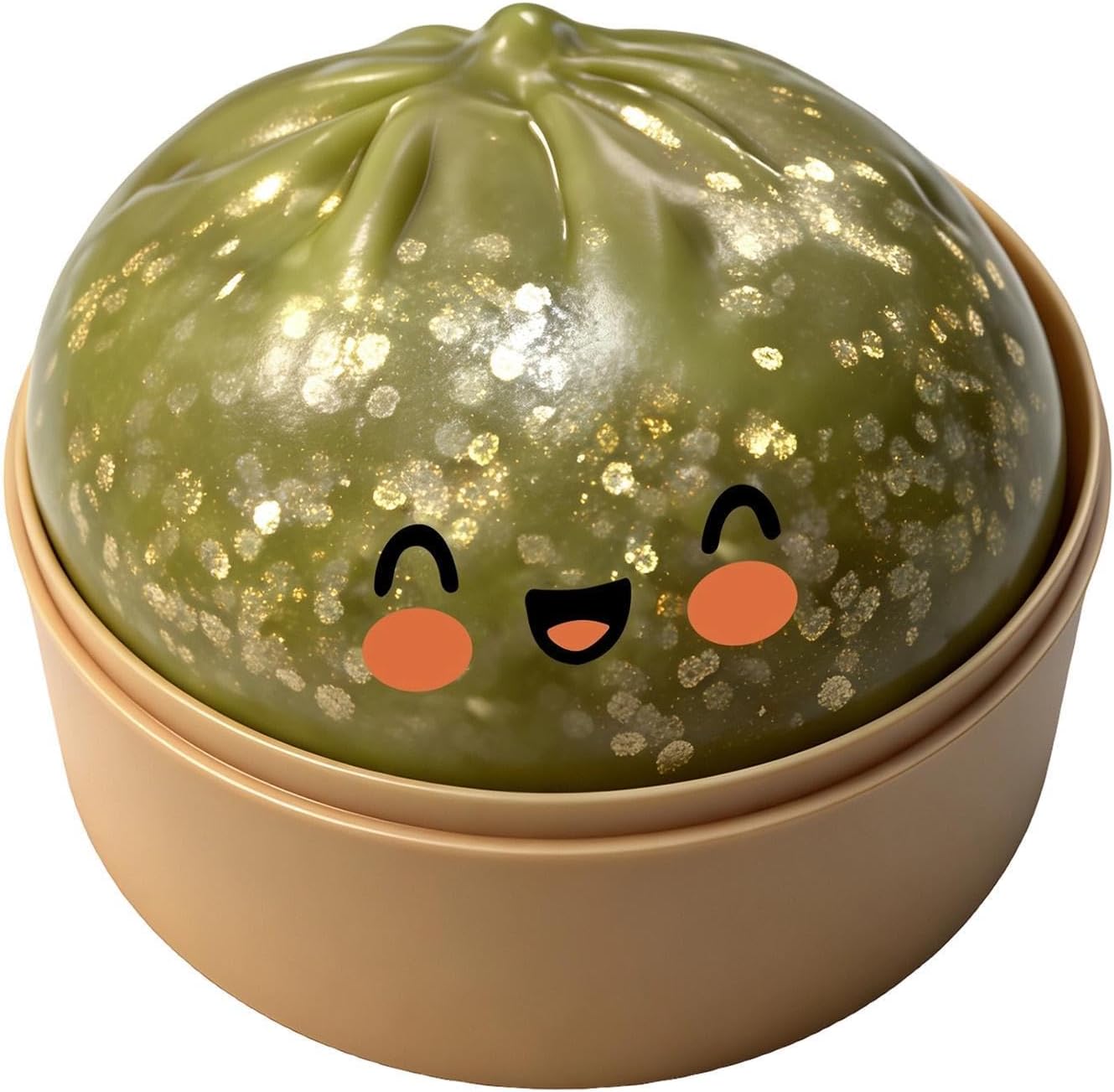 Dumpling Fidget Toy, 9.5 cm Giant Dumpling, Stretchy Dumpling Stress Balls as Sensory Toy, with Steamer, Kneading Ball Stress Relief Toy for Birthday Parties Easter