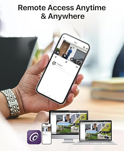 Miniatura 6 de Loocam Sistema de cámara de seguridad para el hogar, 1080p H.265+ DVR con disco duro de 1 TB, cámara de vigilancia con cable de detección de