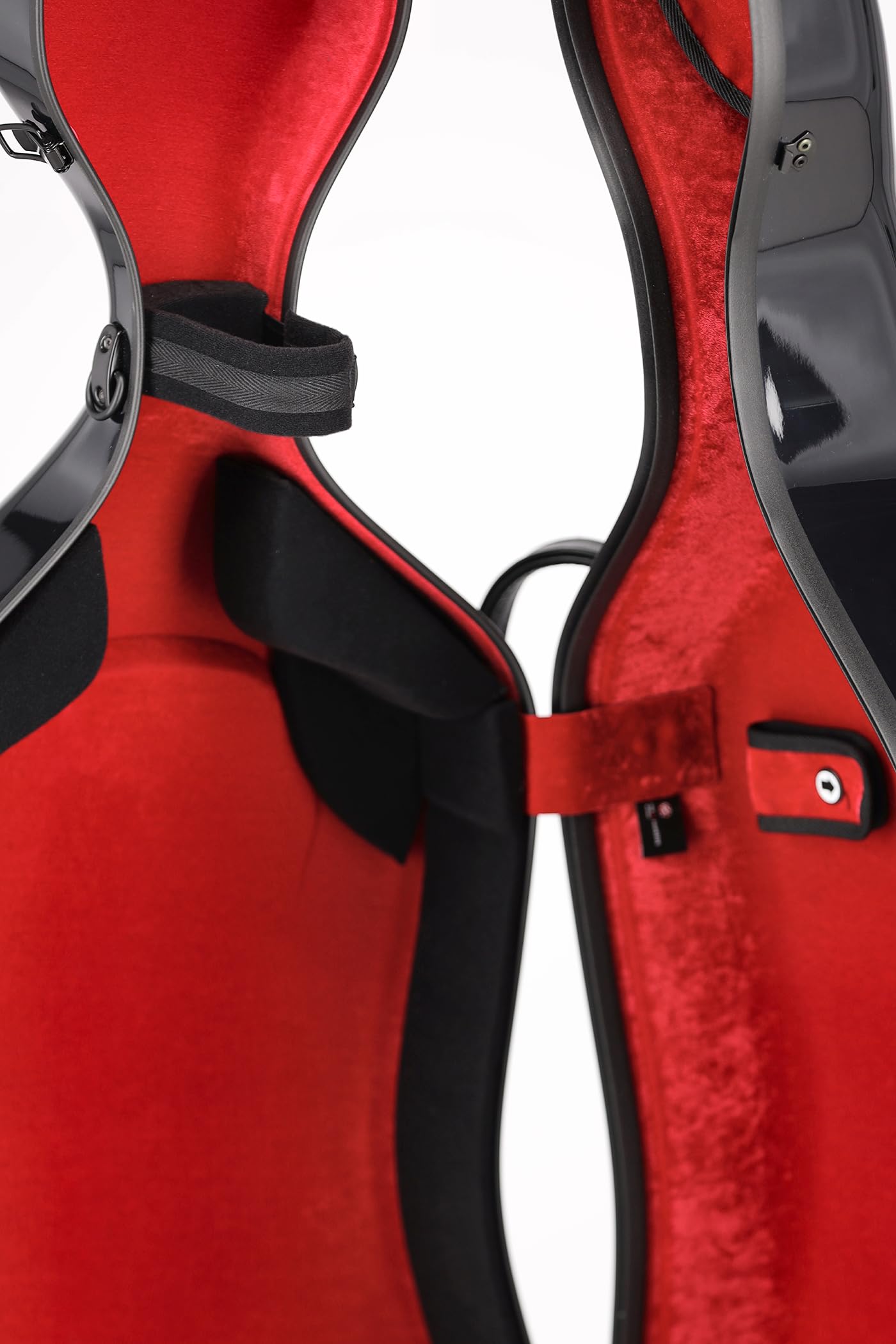 Gewa Astuccio per Violoncello AIR 3,9 kg, nero/bordeaux, Made in Germania, estremamente infrangibile, migliori proprietà di isolamento